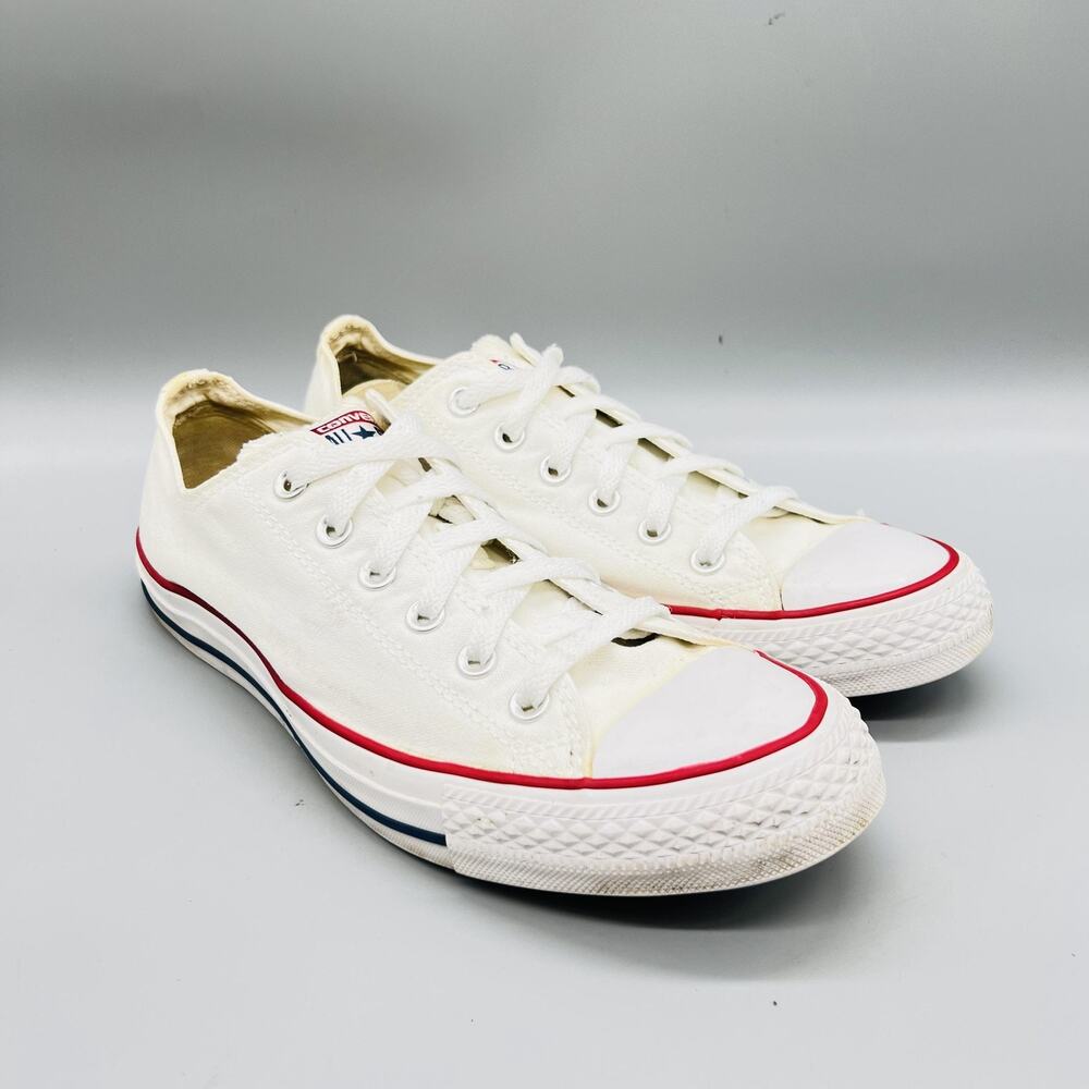 Converse Shoes Mens 8 White Canvas Chuck Taylor All Star Sneakers Casual Comfort - Picture 2 of 11